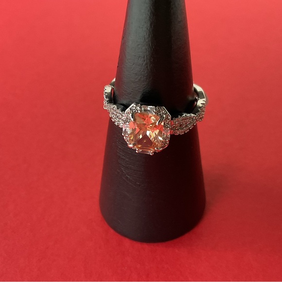 Bomb Party RBP3846 “Where It All Begins” Topaz CZ on Rhodium Size 10 Ring NWT - Picture 1 of 5